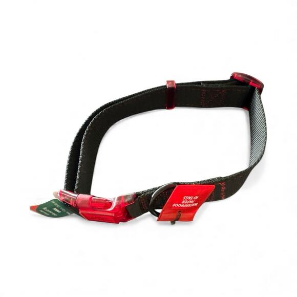 Sporn Dog ID Collar Large All In One Black Red Waterproof Adjustable Neck 15-26” - Picture 2 of 8